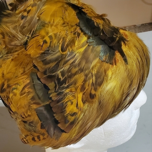 Vintage Union Made Feather Hat - Picture 1 of 7